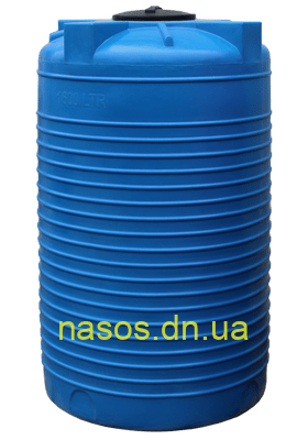 Фото бак для воды вертикальный цилиндрический синий STERH VERT 1600
